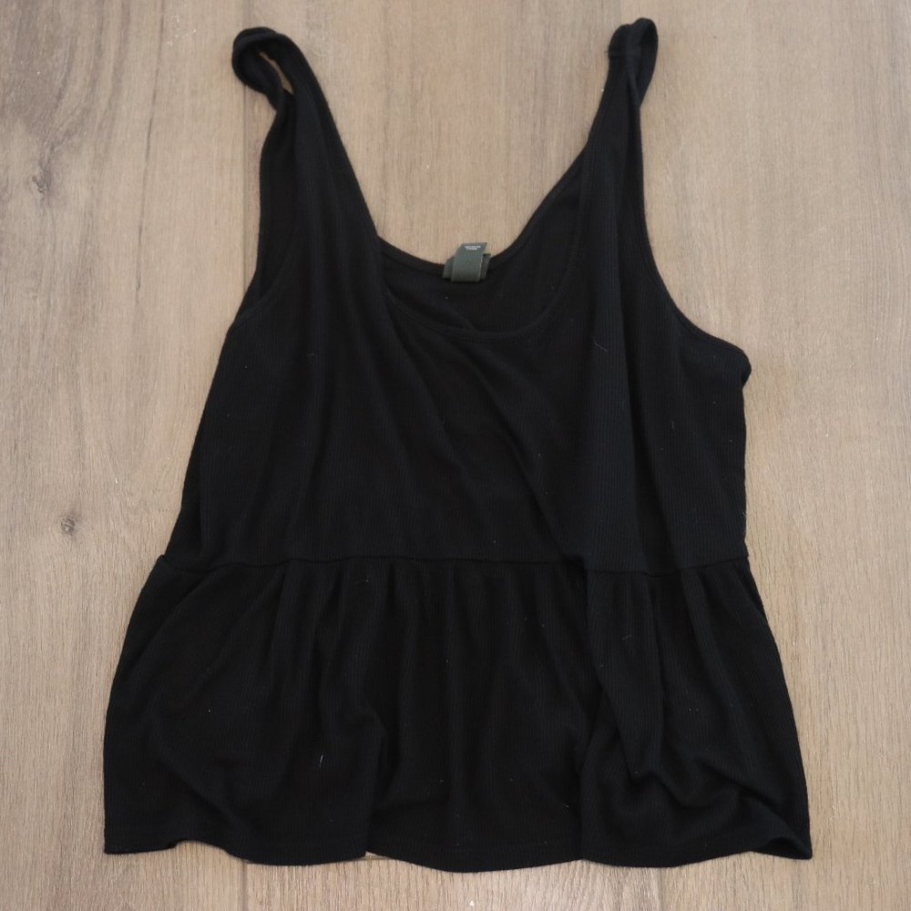 Target Black Peplum Tank Top